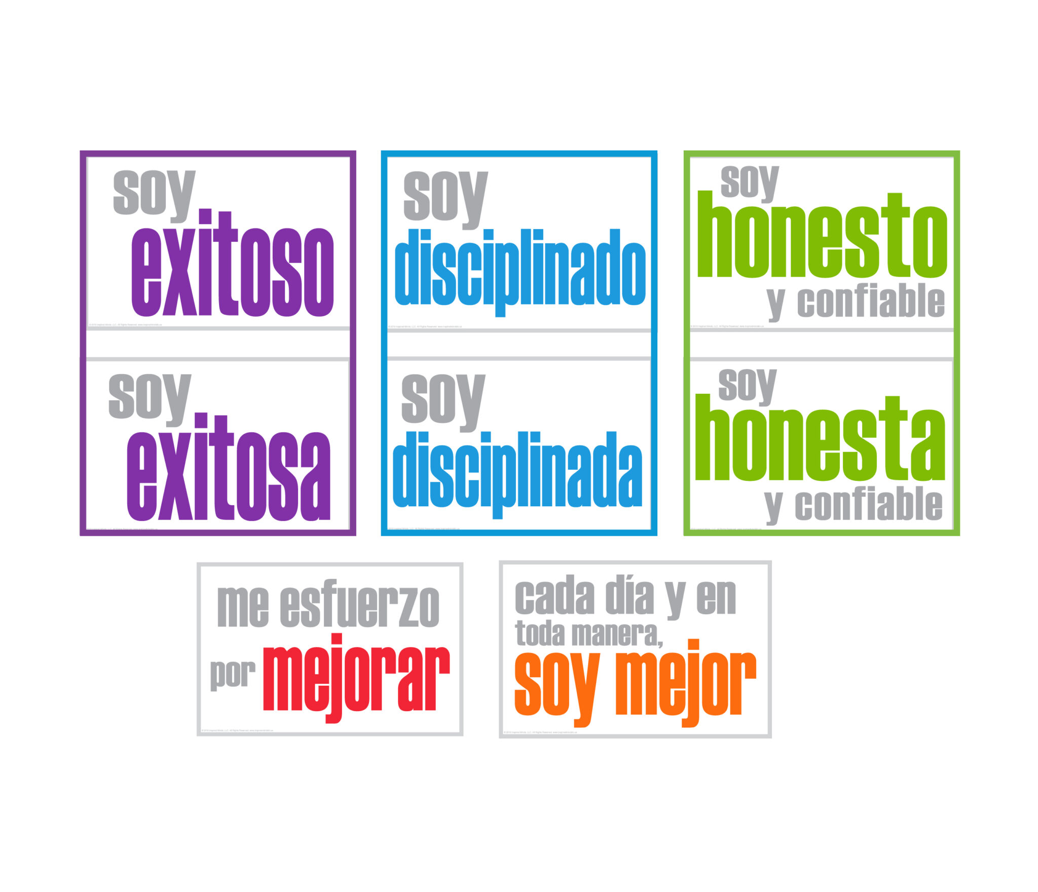 posters-set-of-5-spanish-inner-strength-booster-set-inspired-minds-llc