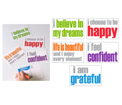 Postcards Set of 15 (3 of each title) - Confidence Booster Set