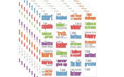 Stickers – Set of 30 Different Titles Per Sheet, Pack of 160 or 320